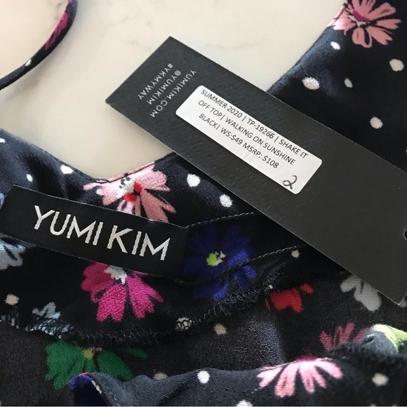 Yumi Kim Black Floral Tank top - Picture 6 of 7